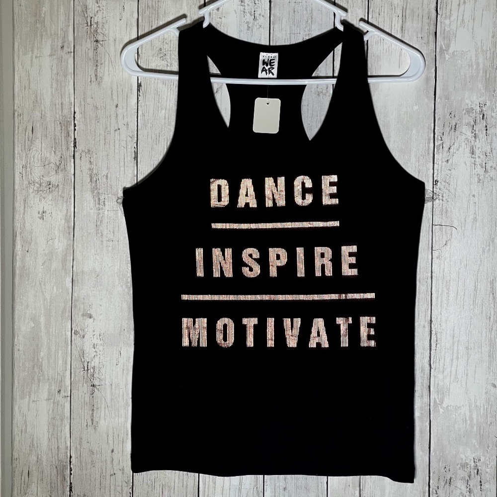 Zumba ‘Dance Inspire Motivate’ Racerback tank - Bold Black Marvelous Medium